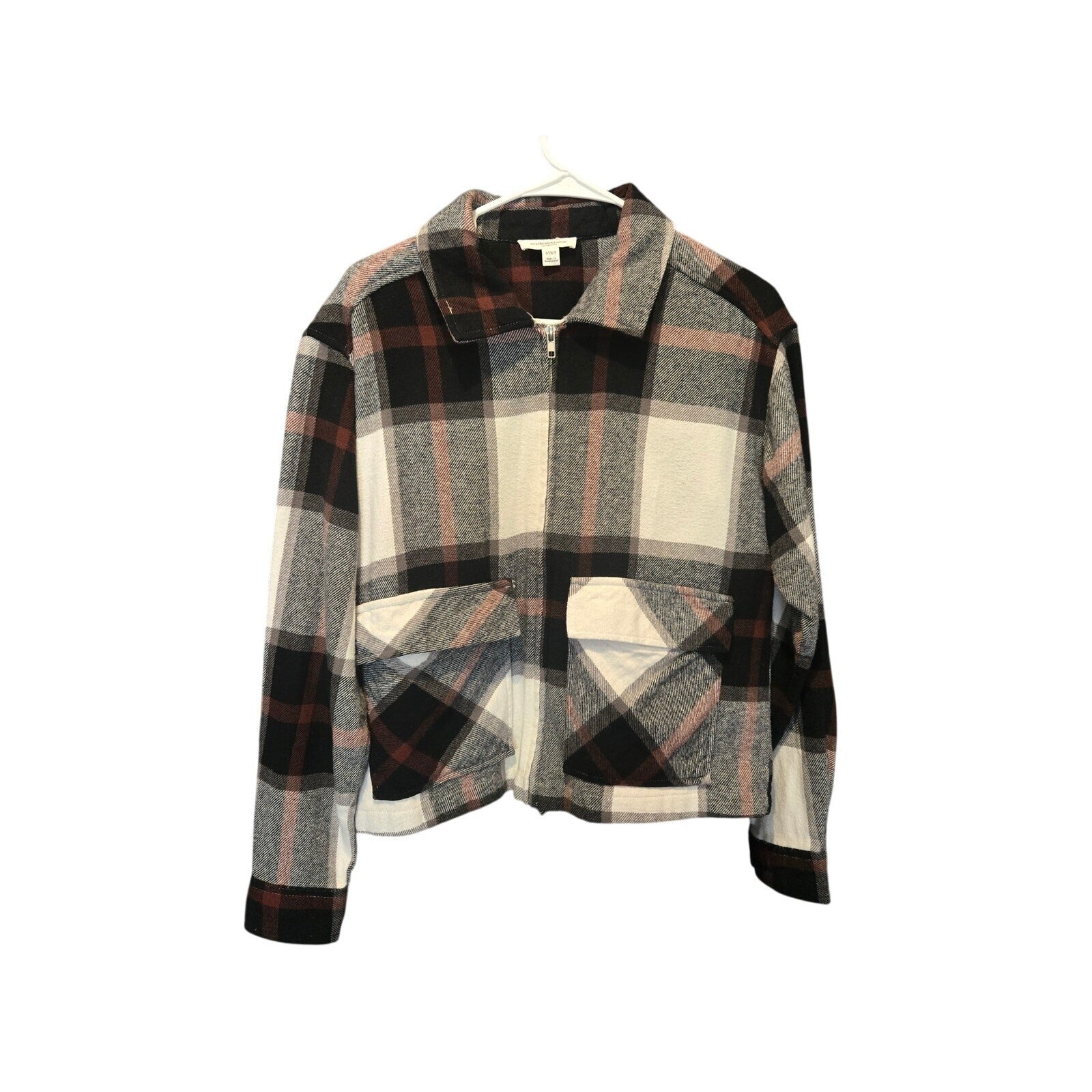 Beach Lunch Lounge Women's Plaid Button-Up Shirt, Multi-Color, Size Medium