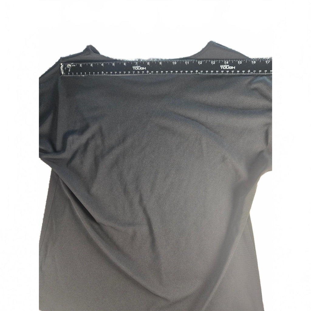 Ann Taylor Minimalist Black Scoop Neck Tee, Size M, Fair Condition