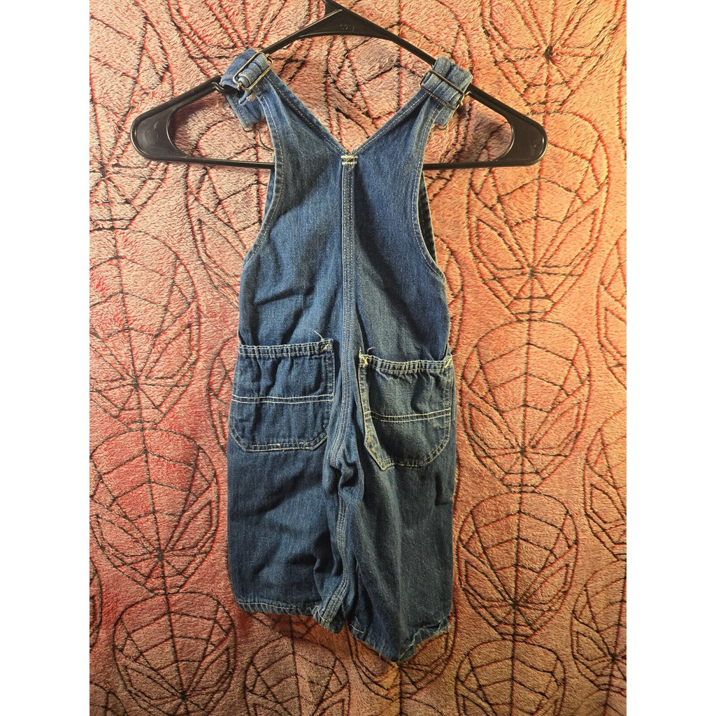 Vintage Round House Kids Denim Overalls Toddler Workwear Bibs Made In the USA