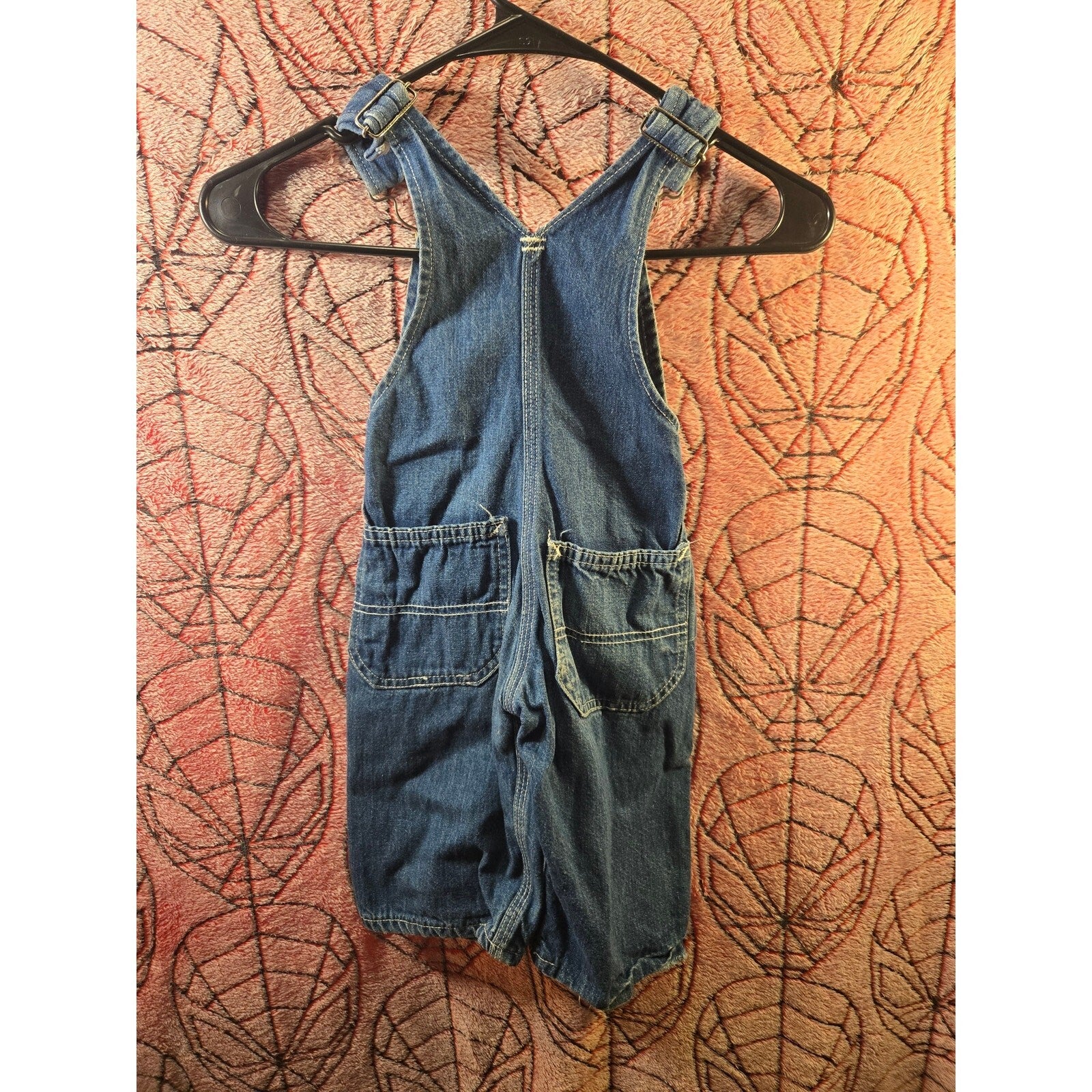 Vintage Round House Kids Denim Overalls Toddler Workwear Bibs Made In the USA