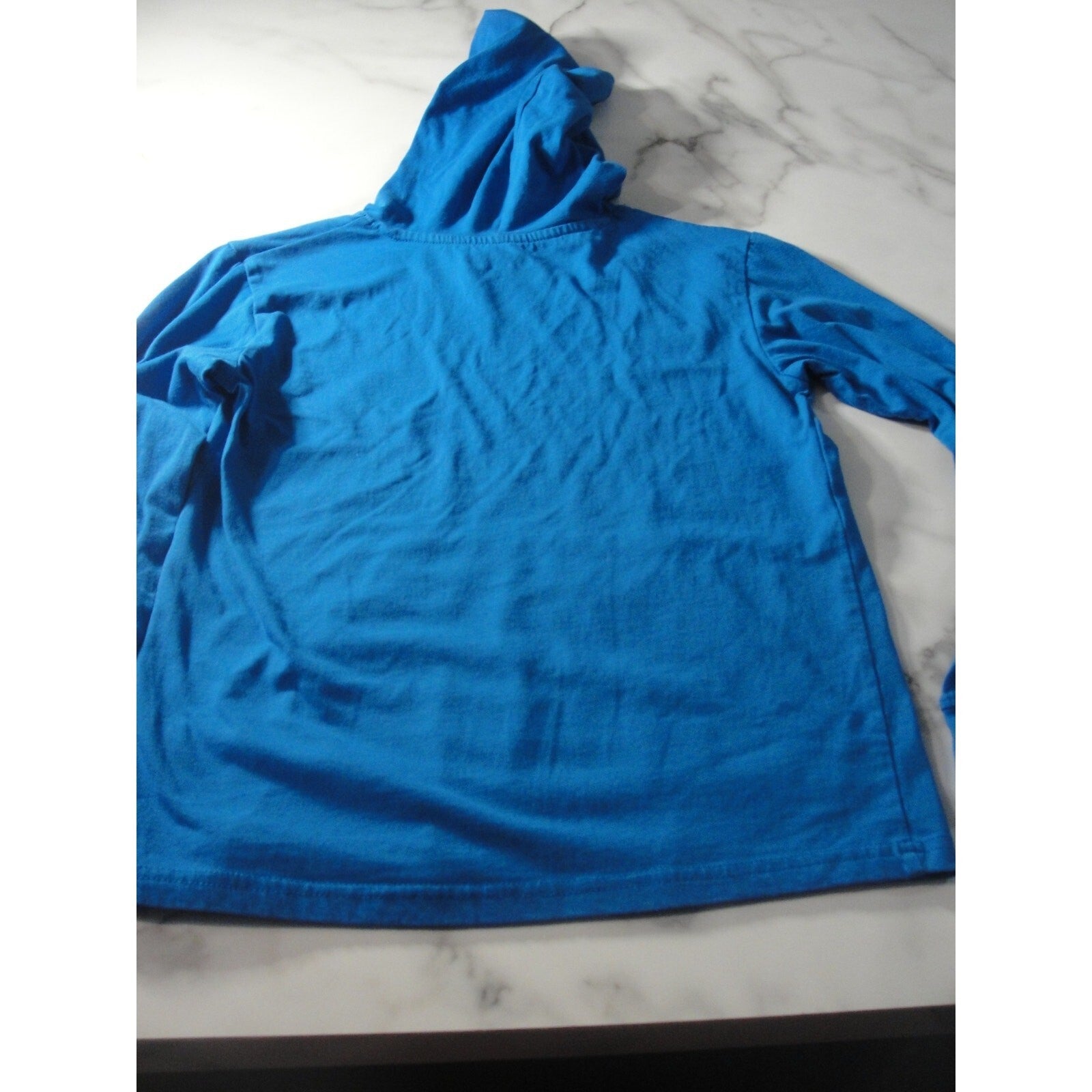 Champion hooded Blue logo Youth Medium long sleeve shirt