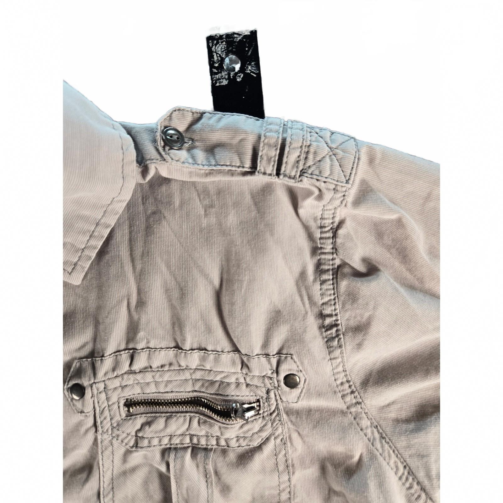 Modern Culture Men's Gray Short Sleeve Button-Down Shirt, Size M, 100% Cotton