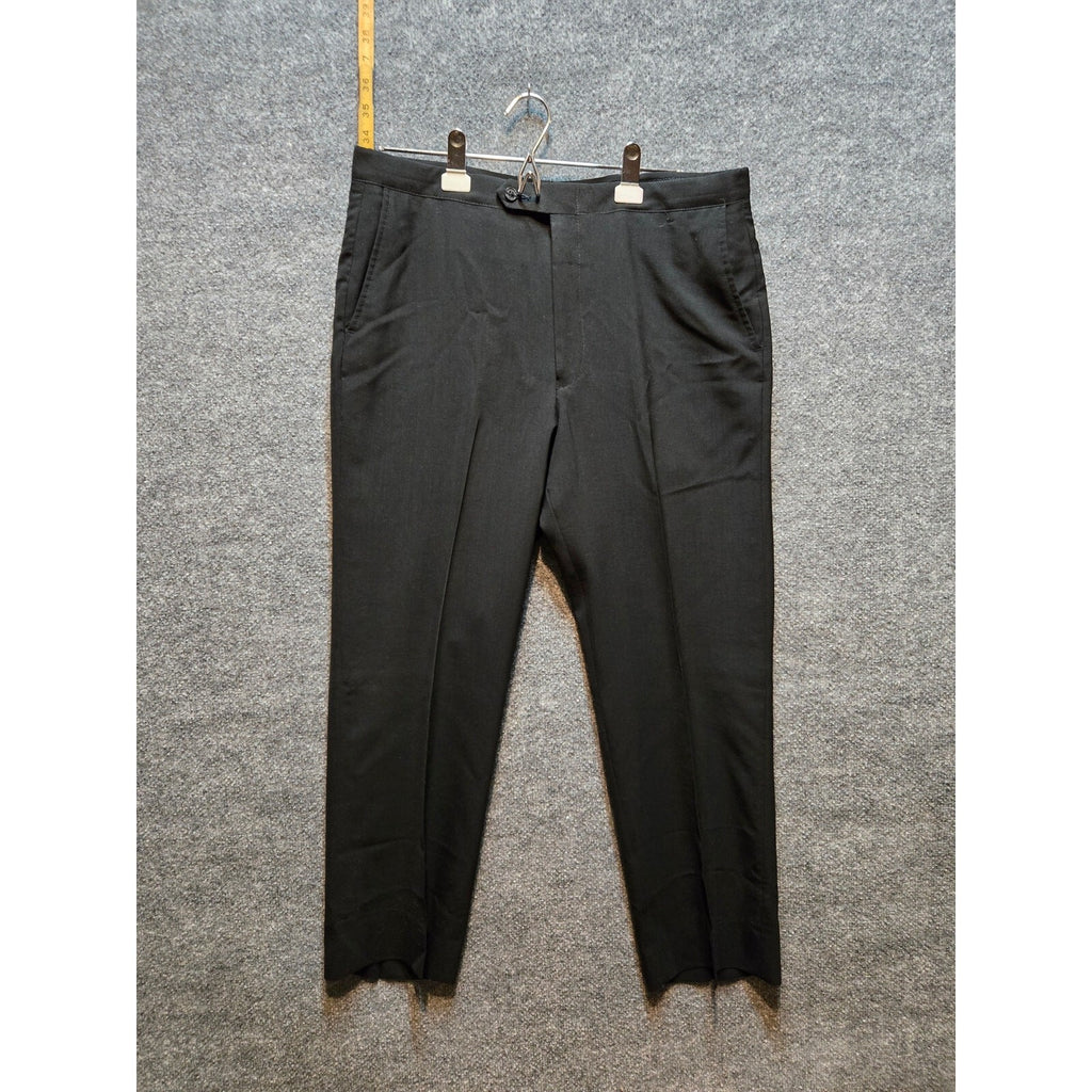 Vintage 70s Sansabelt Ltd Jaymar-Ruby Black Trousers Dress Slacks  31 x 37