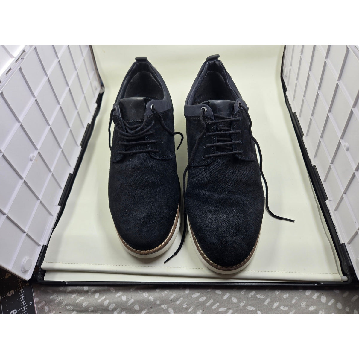 ALFANI Gregor Black Suede Casual Dress Shoes Mens Size 10 M