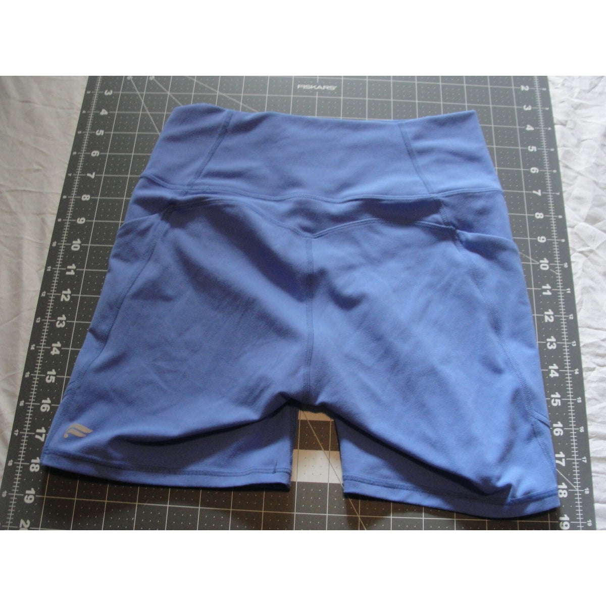 Fabletics Motion365 Biker Shorts – Blue High Waisted Athletic Shorts Large