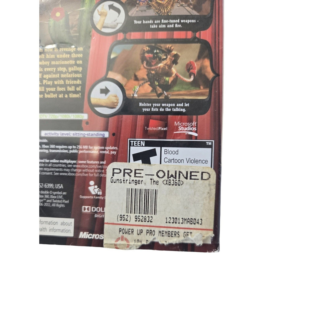 Microsoft Studios The Gunstringer Action Kinect Xbox 360 NTSC T Full Game 2011