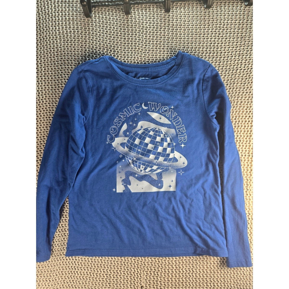 Boys Size m/8 Blue Long Sleeve Cosmic Wonder shirt