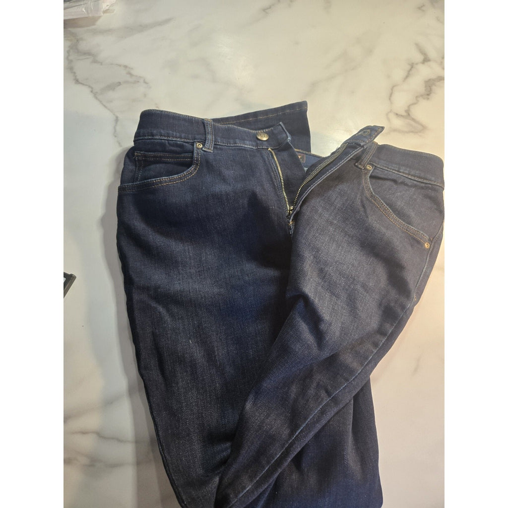 Lee Women's Denim Dark Blue Jeans Size 14