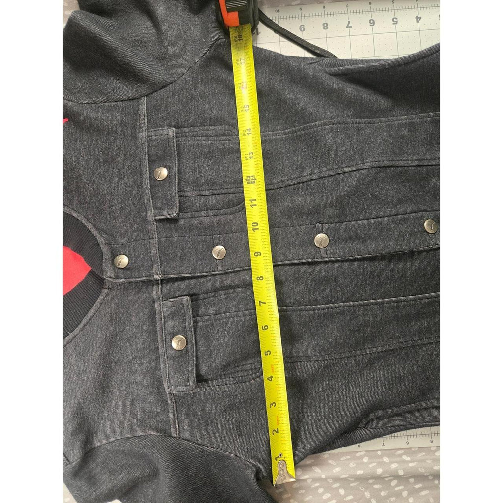 Puma Men's Gray Button-Up Jacket with Pink Logo