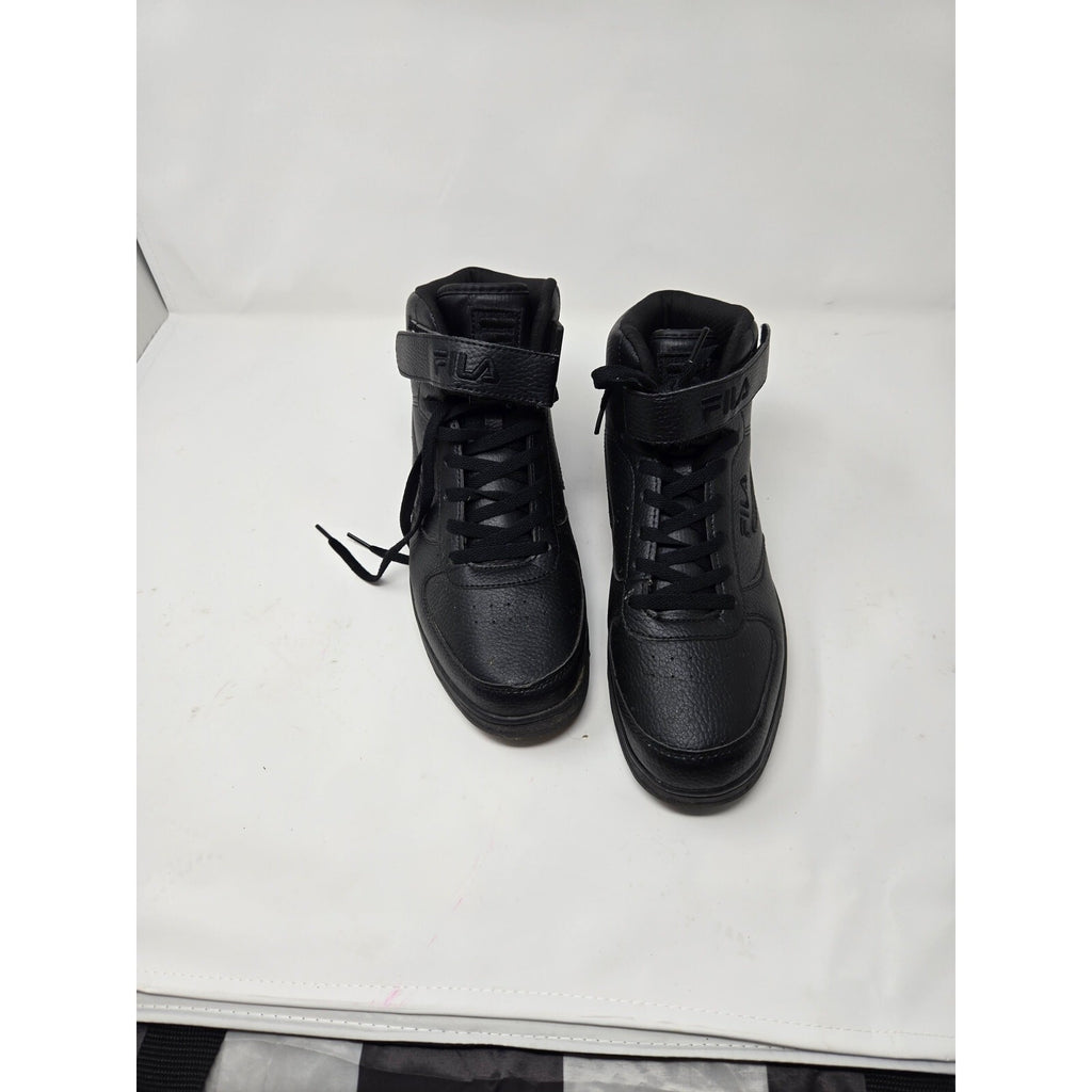 Fila Men's A-High Triple Black High-Top Sneakers - Size 10.5