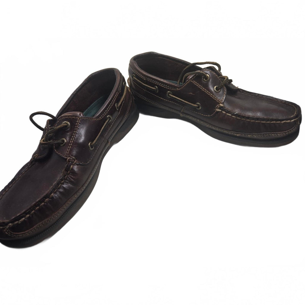 Sperry Men’s Brown Leather Boat Shoes Size 8.5 Wide Classic Moccasin Style