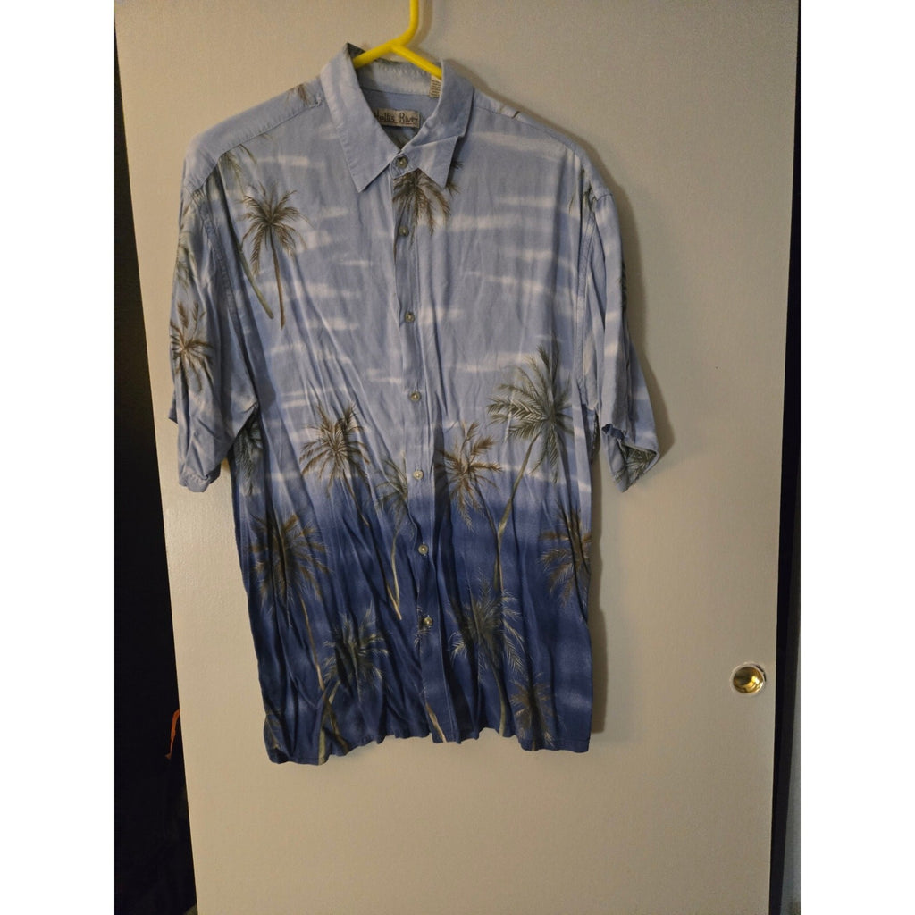 Hollis River size large Blue Hawaiian shirt