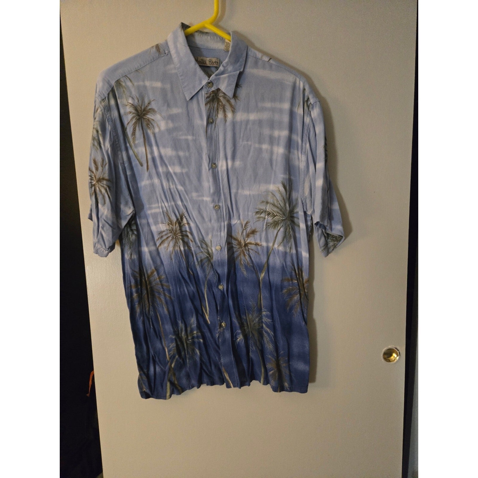 Hollis River size large Blue Hawaiian shirt