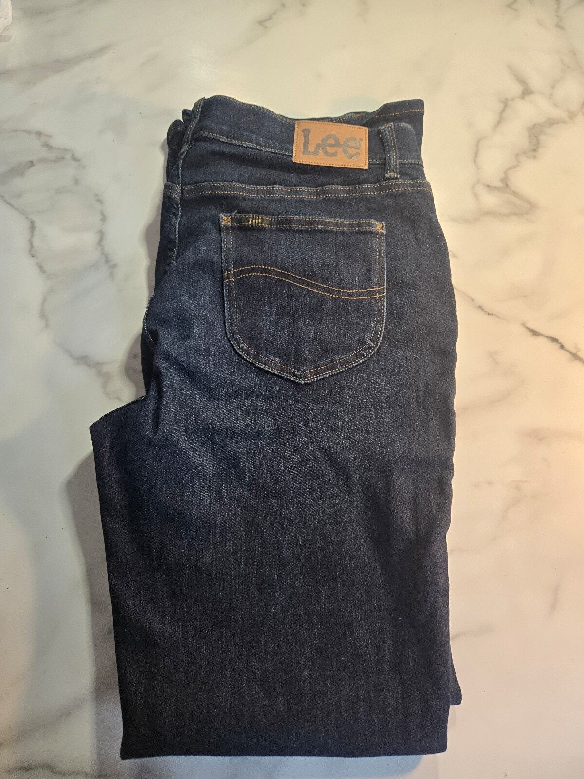 Lee Women's Dark Blue Denim Casual Pants, Size 14M, New Without Tags