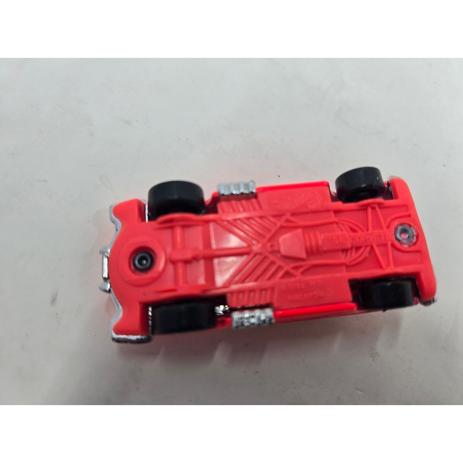1995 Hot Wheels Model Series '58 Corvette Coupe Neon Pink Chrome Engine Variant