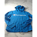 Champion hooded Blue logo Youth Medium long sleeve shirt