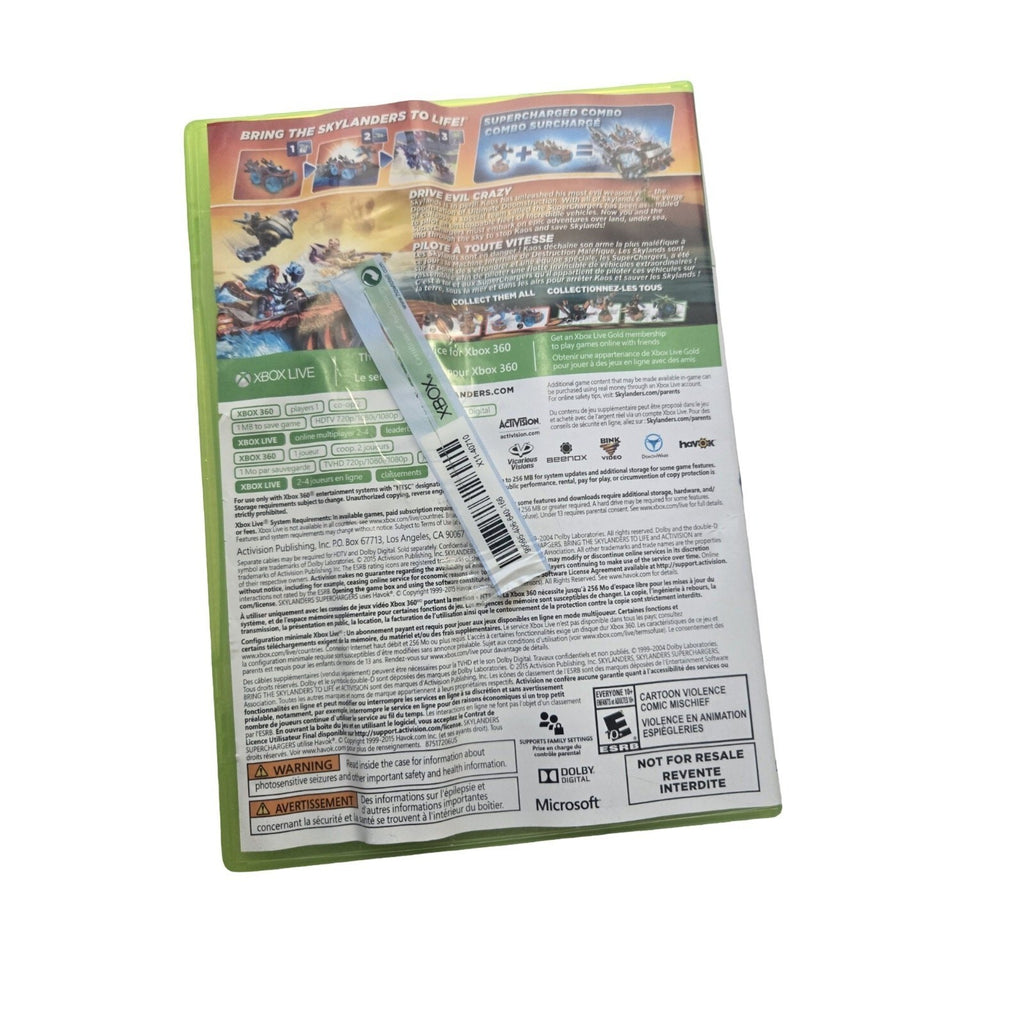 Activision Skylanders SuperChargers Xbox 360 Multiplayer Case Manual E10+ 2015