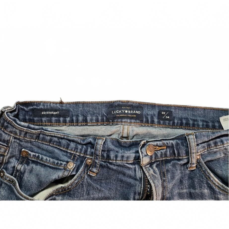 Lucky Brands 221 Original Straight Leg Jeans Men's 32x34 Medium Wash Blue