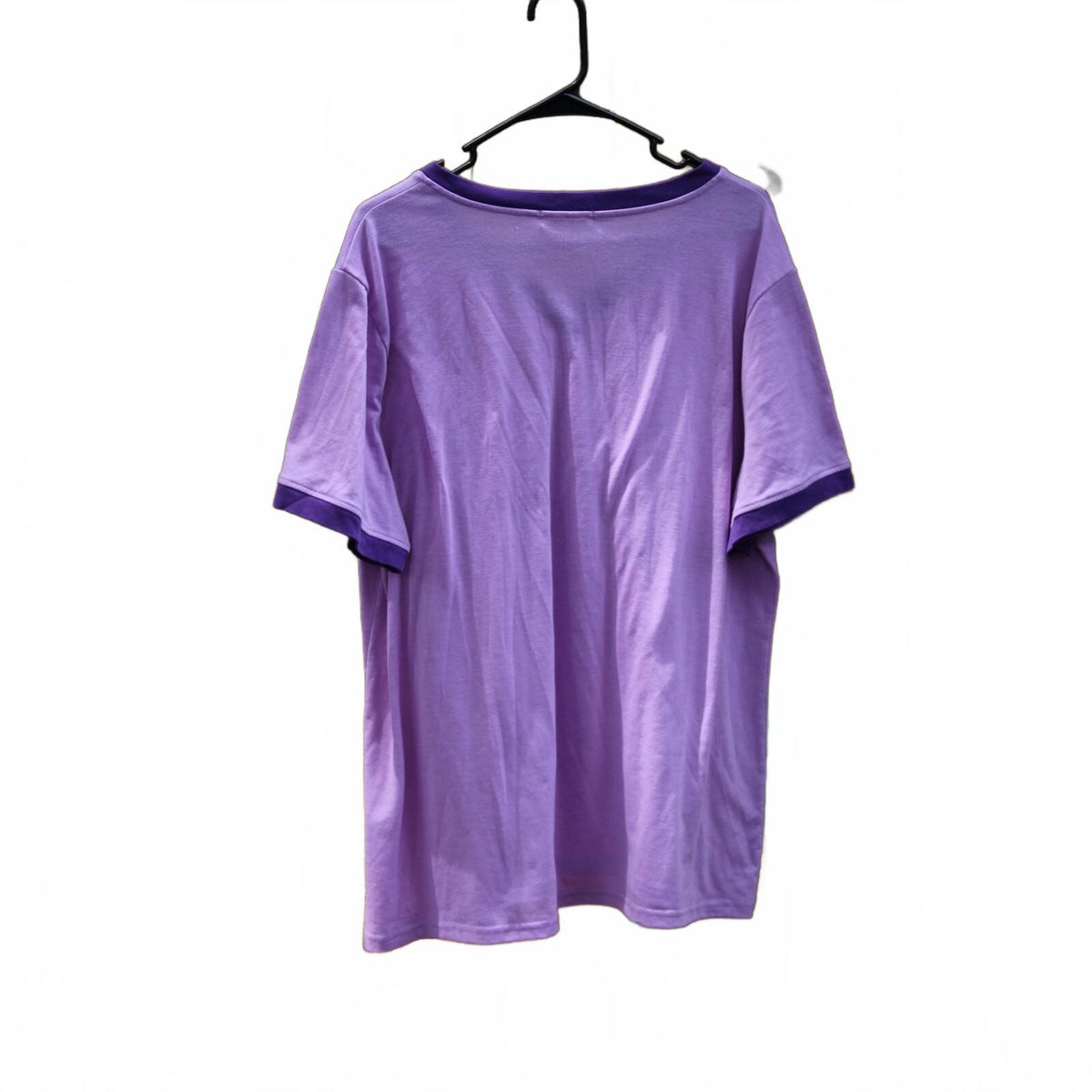 MOSHU Women's XL Purple and Pink Colorblock Crew Neck T-Shirt Short Sleeve
