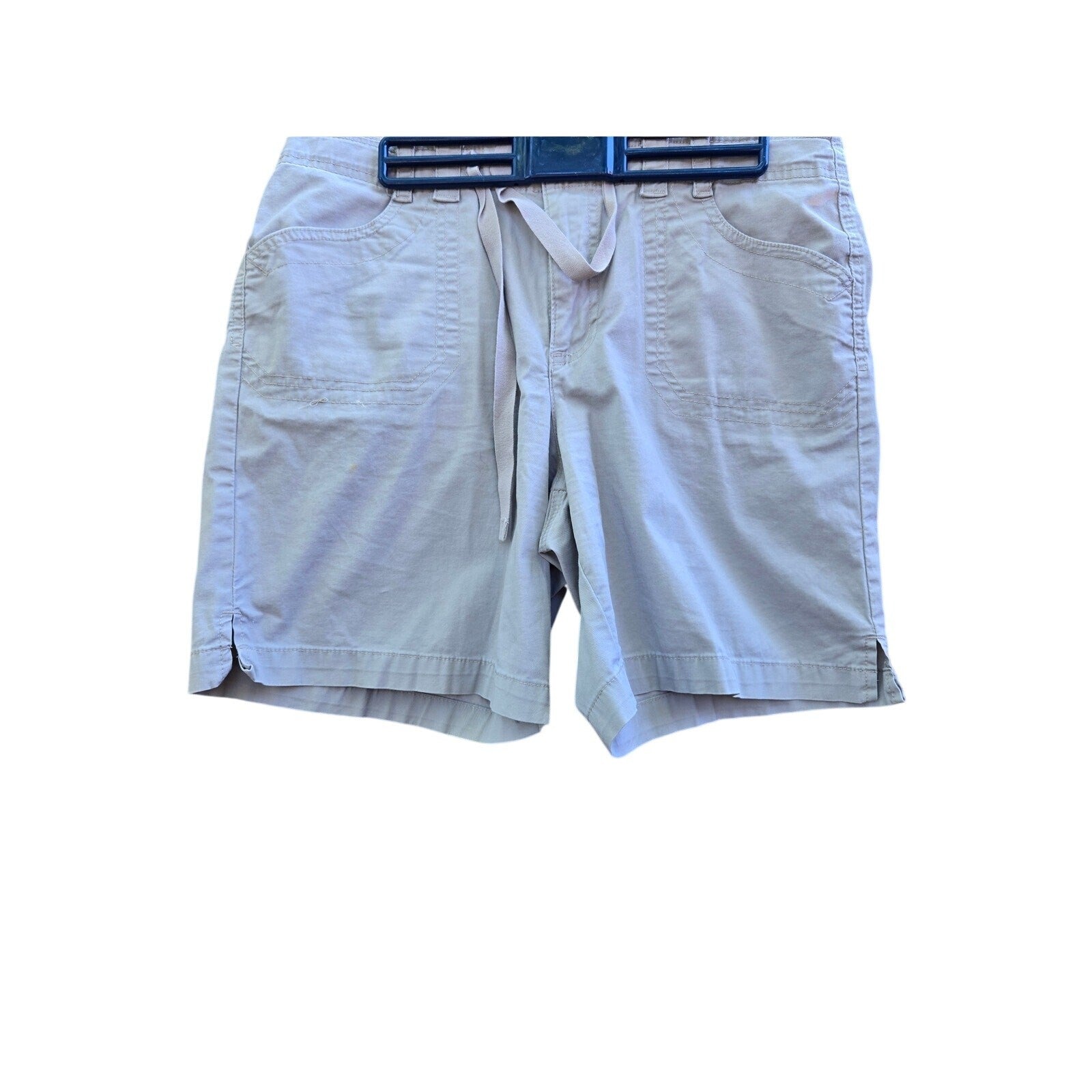 Gloria Vanderbilt Women's Beige Cargo Shorts, Relaxed Fit with Multiple Pockets,