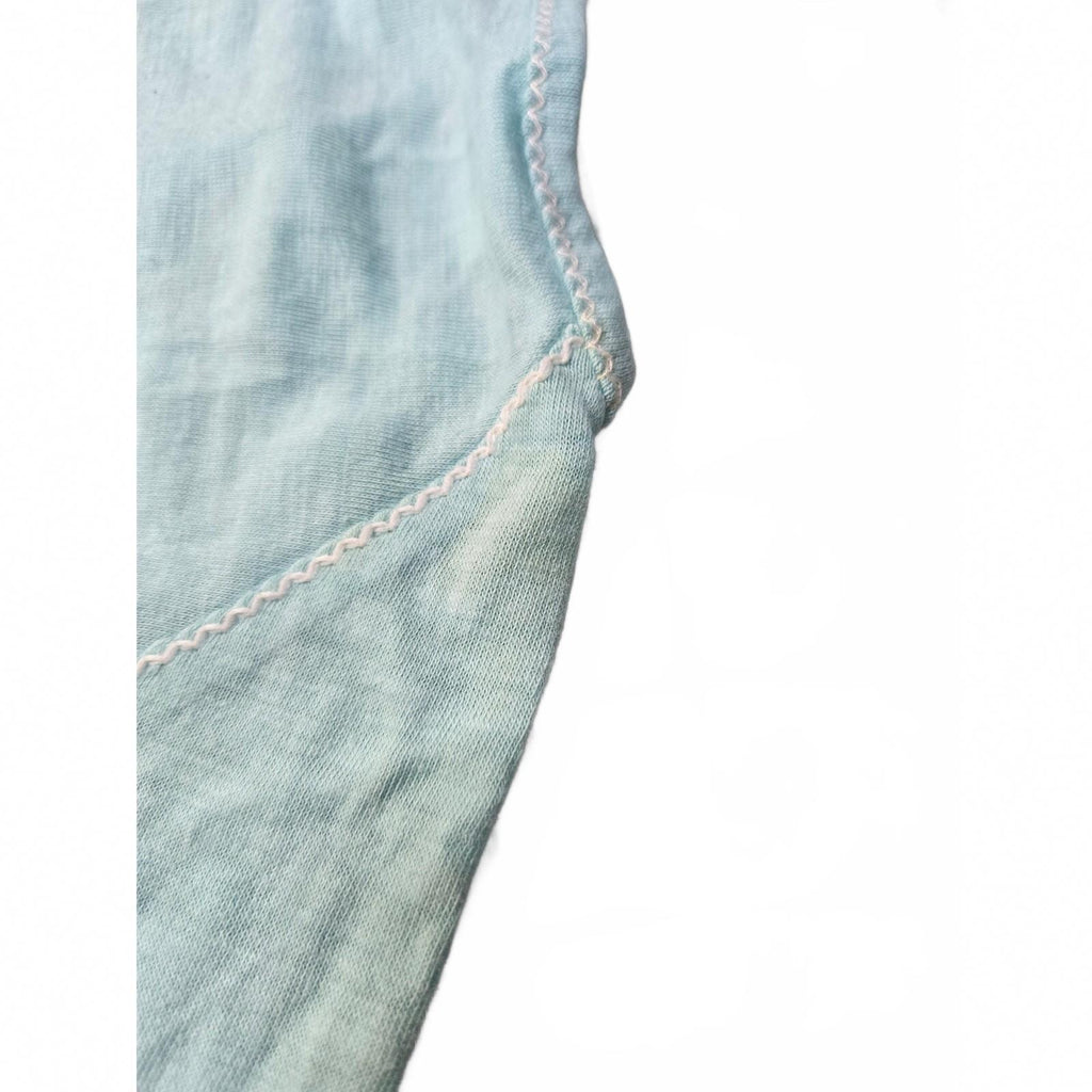 Vintage 1970's Stork Craft Baby Blue Kimono Tie Top. Defects See pictures