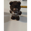 Vintage 1987 Mars M&M’s Plain Chocolate Flocked Bear Miniature Figurine 2.5"