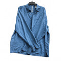Mens Blue Axis Long Sleeve Button Up Dress Shirt Size XL