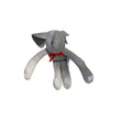 Minimalist Gray Fleece Elephant Plush Stuffed Animal Small Black Eyes
