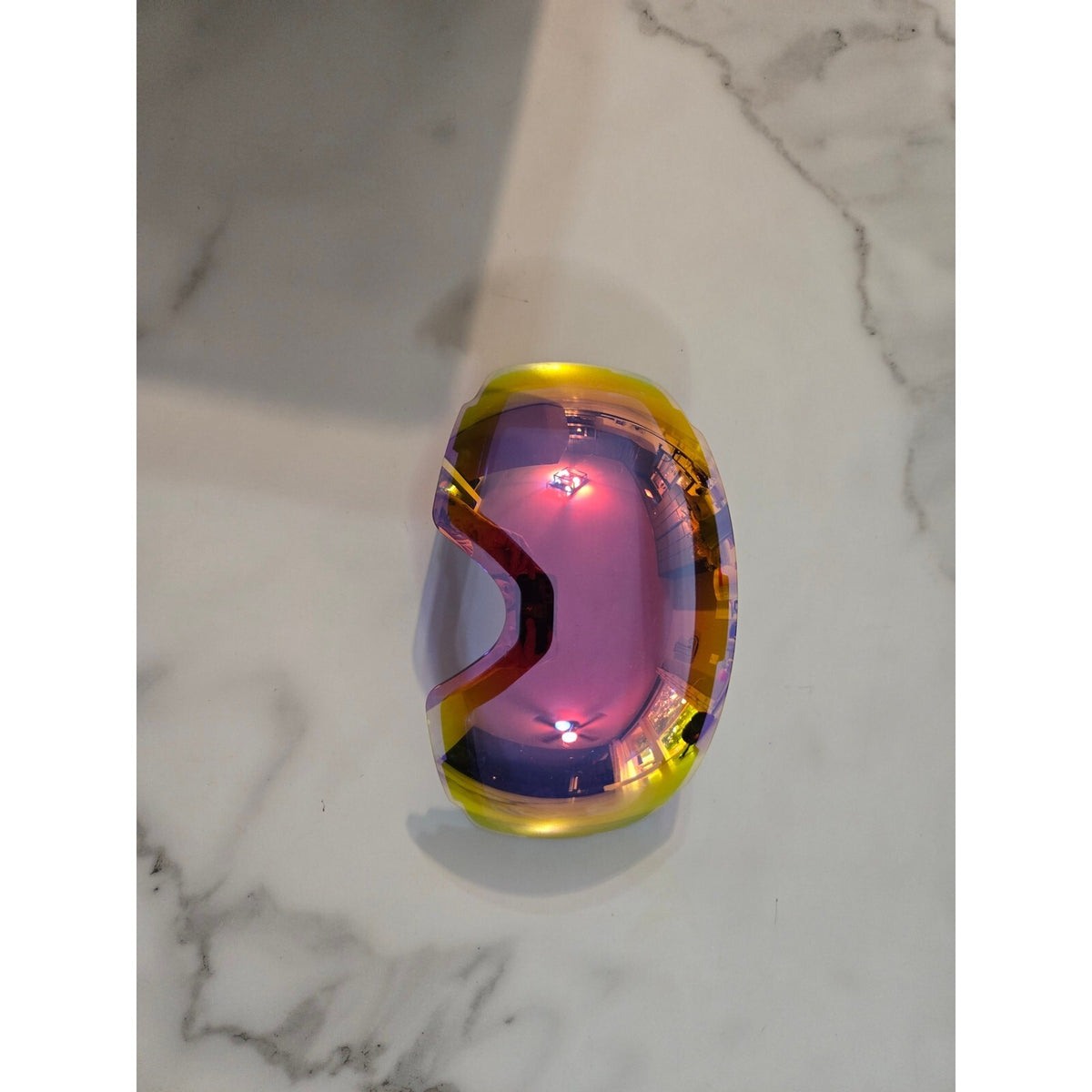 Spherical Frameless Ski Snowboard Goggle Replacement Lens Pink Purple Iridescent