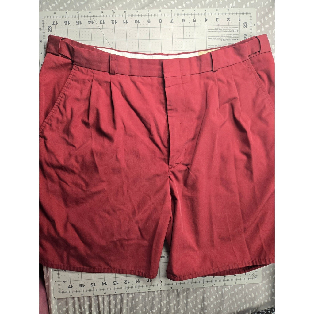 VTG 70s 80s Haband Men's Size 38 Red Flat Front Disco Dress Pants Slacks Size 38