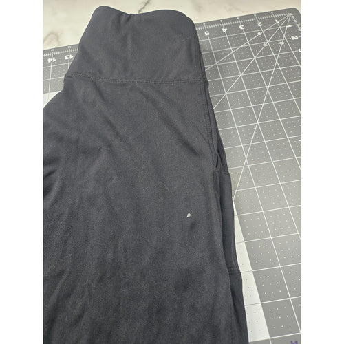 Athletic Leggings Black High Waisted 7/8 Length Crop Inseam 25" No Size Tag