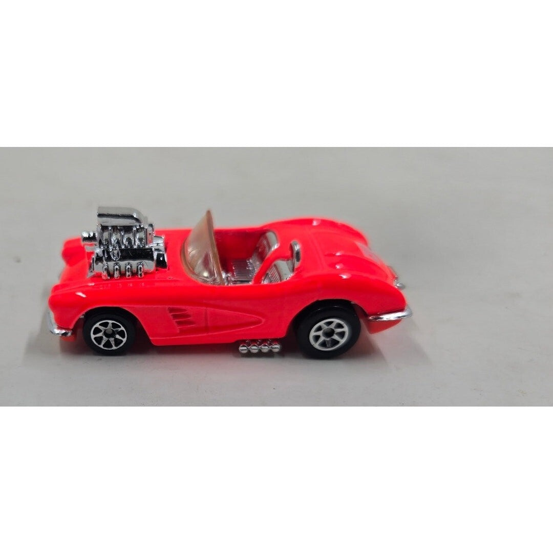 1995 Hot Wheels Model Series '58 Corvette Coupe Neon Pink Chrome Engine Variant