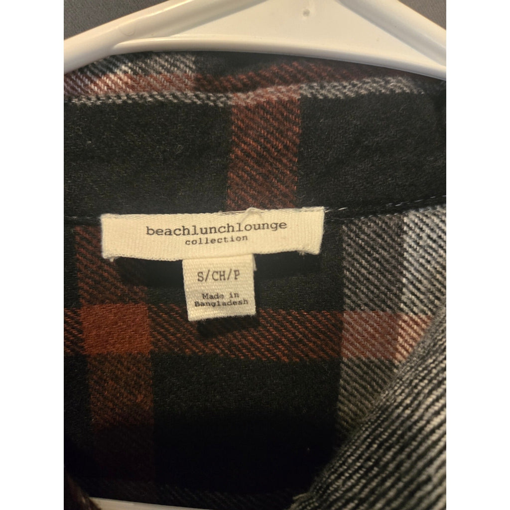 Beach Lunch Lounge Women's Plaid Button-Up Shirt, Multi-Color, Size Medium