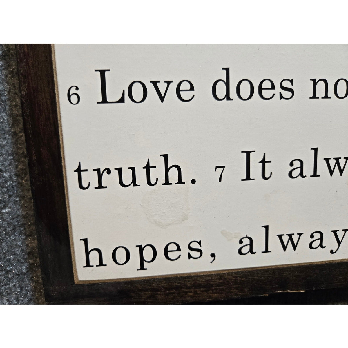 Farmhouse-Style 'Love is Patient, Love is Kind' Wood Sign for Kids' Room Decor,