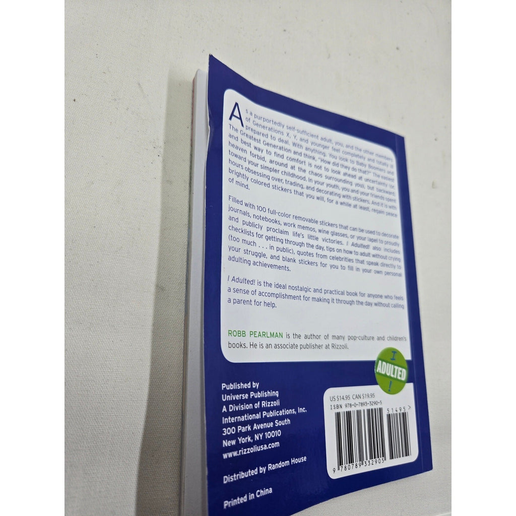 I Adulted! Stickers for Grown-Ups by Robb Pearlman Humor Activity Paperback Book
