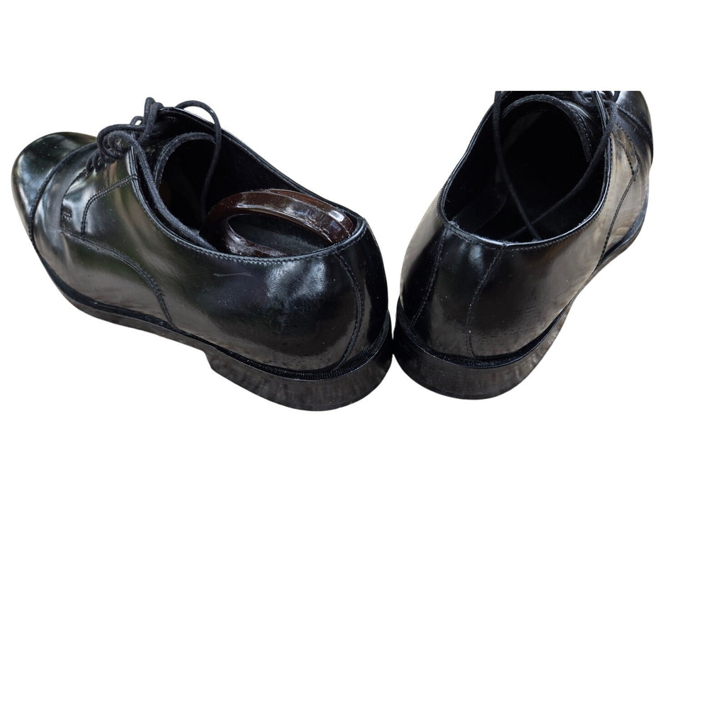 Nunn Bush Dressflex Men's Black Leather Cap Toe Oxford Dress Shoes Lace Up 9.5