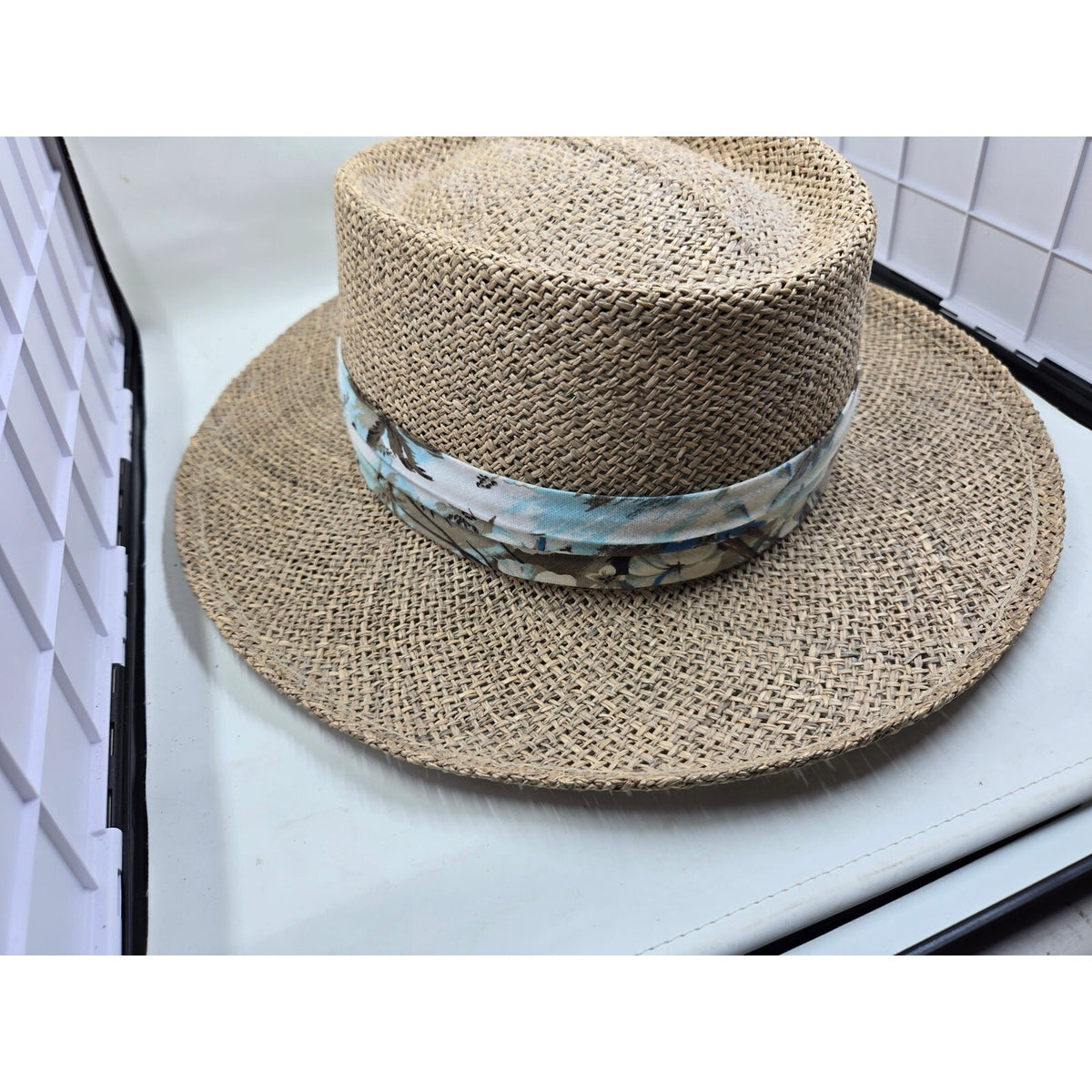 Vintage Imperial Headwear Made in USA Straw Sun Hat Wide Brim One Size
