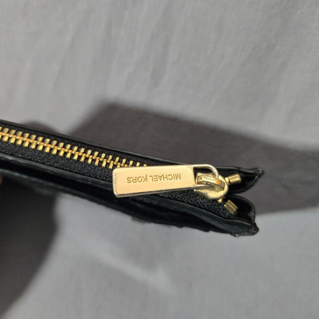 Michael Kors MK Coin Purse Card Wallet Womens Zipper Letter Letter PVC