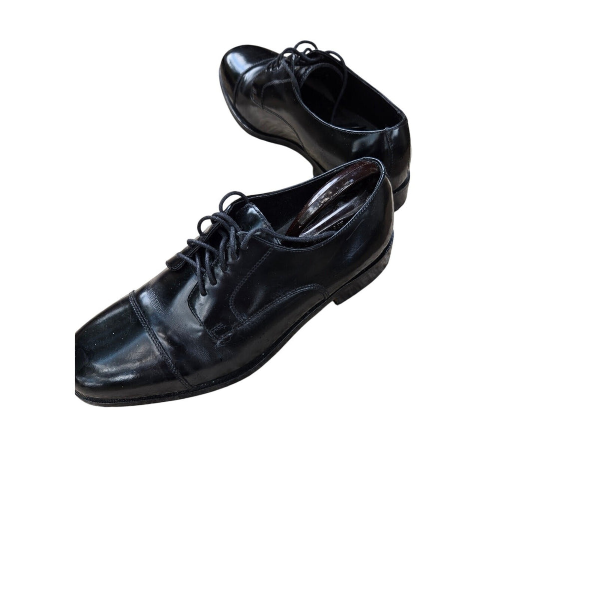 Nunn Bush Dressflex Men's Black Leather Cap Toe Oxford Dress Shoes Lace Up 9.5