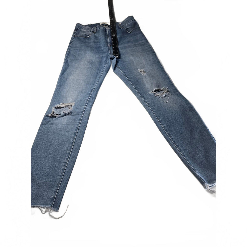 Pacsun Push Up Ankle Jeggings Blue Distressed Denim Jeans Size 29