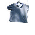 Denim & Flower by Ricky Singh Men's Slate Blue Short Sleeve Quarter-Zip Polo lrg