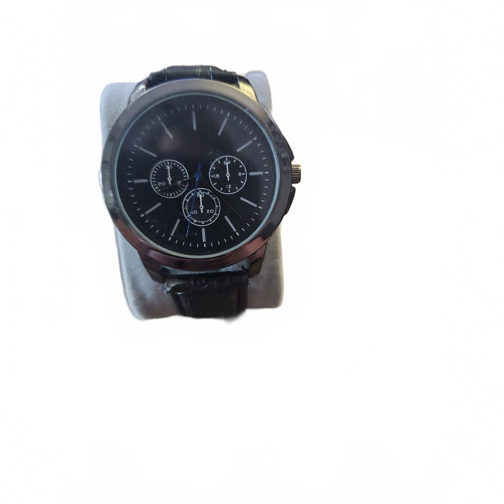 George Men’s Watch Black Leather Band Needs New Battery