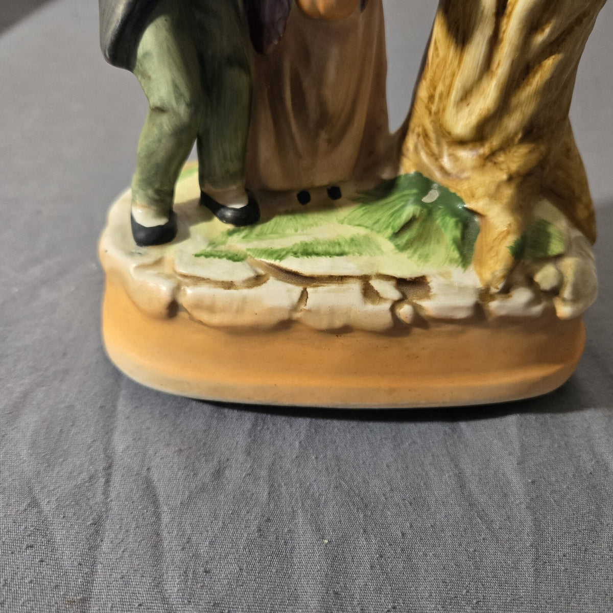 Vintage Figurine Old Couple "Those Were The Days", Rotating Music Box 7” X 5”