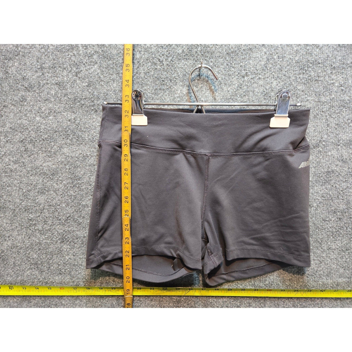 Avia Black Athletic Shorts with Stretch Fabric - Size Medium