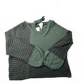 Blu Pepper Women's Medium Green Striped Knit Pullover Sweater