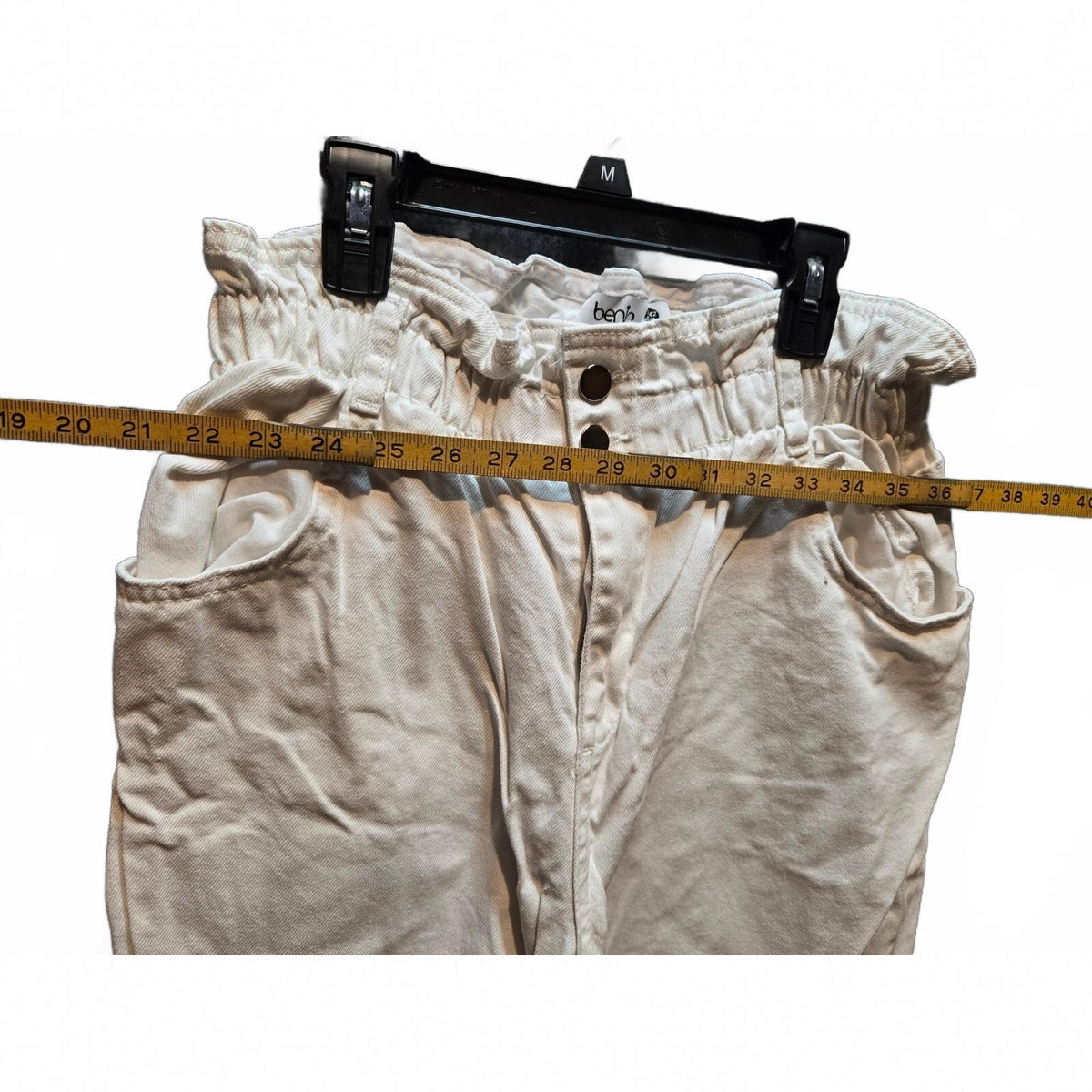 Benin White Paperbag Waist Pants EU 42 US 10 UK 14