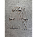 Cotton Traders Sport Men's L Grey Textured Striped Short Sleeve Golf Polo Shirt