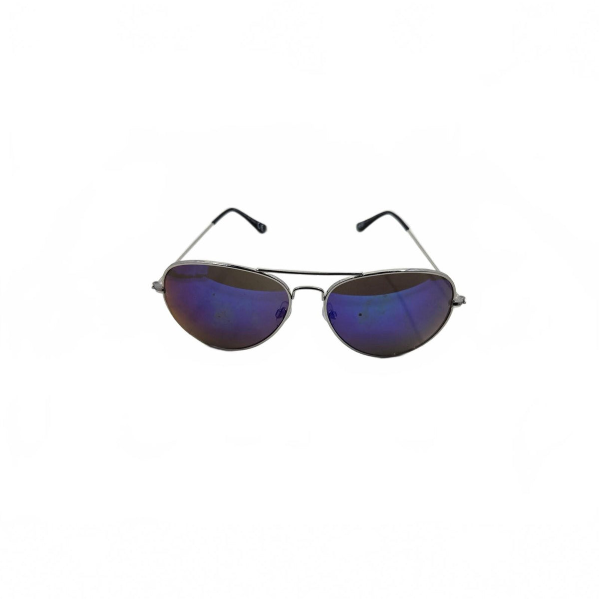 Retro Double Bridge Pilot Aviator Shades - Reflective Mirror Sunnies