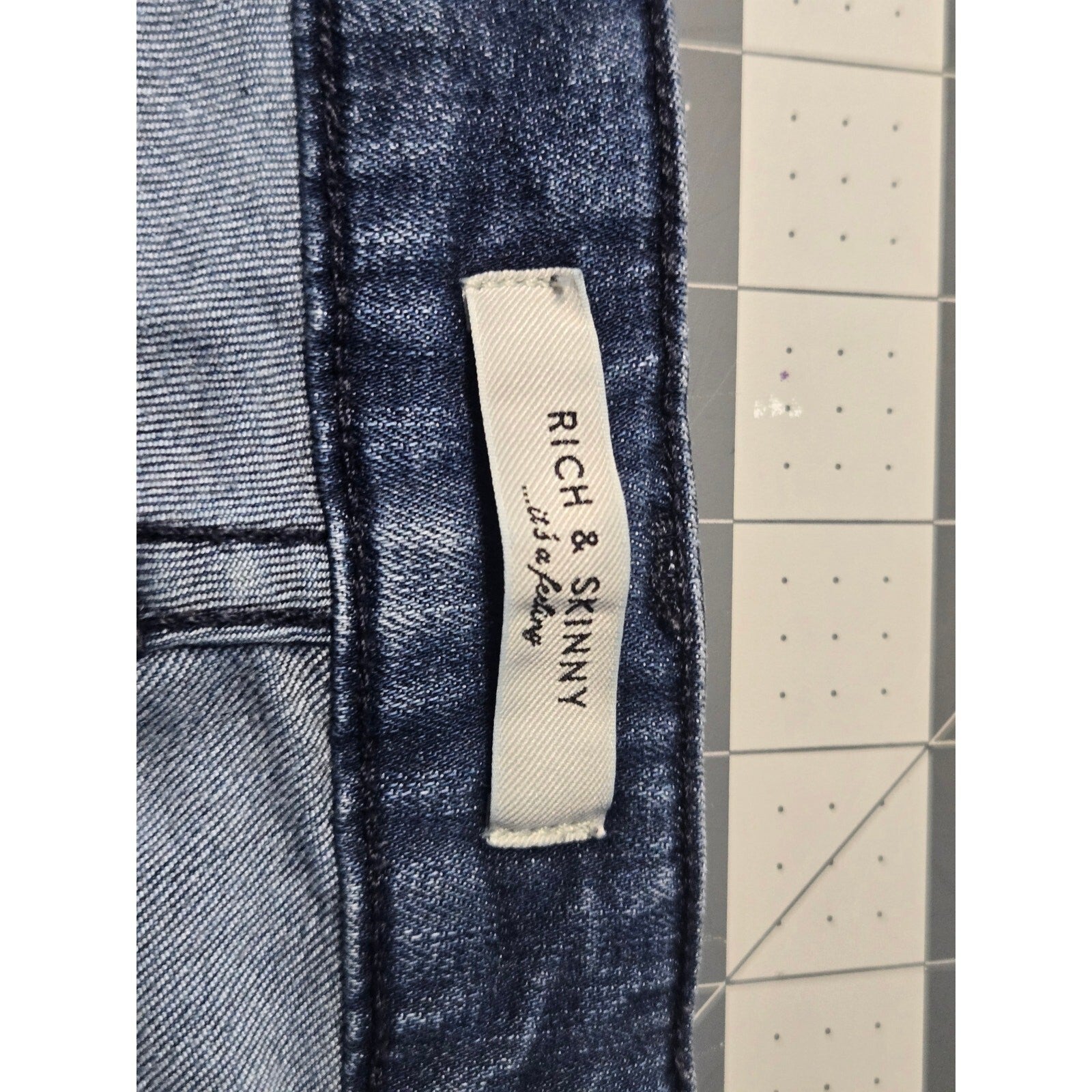 Rich and Skinny  Size 29 Low Rise Skinny Jeans Medium Wash Blue