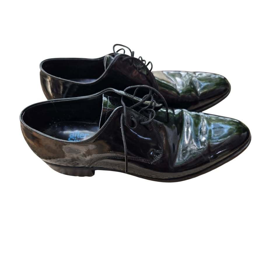 Vito Rufolo Men's Black Patent Leather Formal Tuxedo Oxford Dress Shoes 9.5